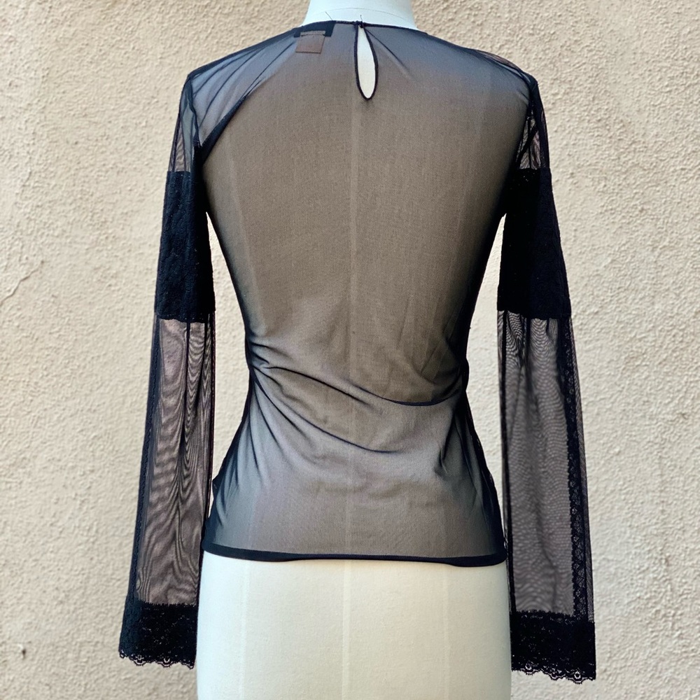 RESOLD ♦️Vtg Gemma Kahng Sheer Lace Top - Picture 4 of 6